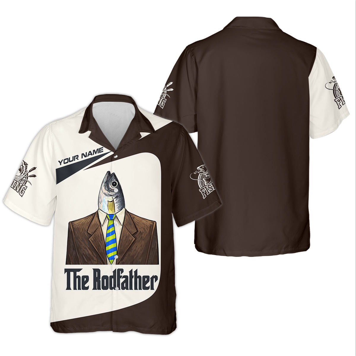 The Rodfather Fishing Shirt, Personalized Funny Angler, Mens Long Sleeve T shirts, Gift For Dad Fisherman