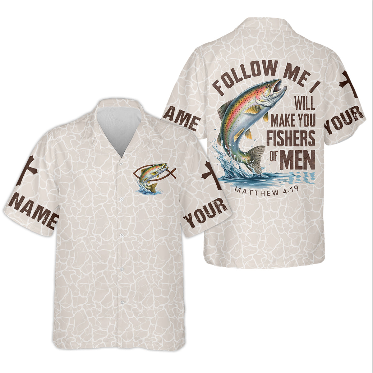Follow Me I Will Make You Fishers Of Men Shirt, Personalized Christian Fishing Long Sleeve For Men