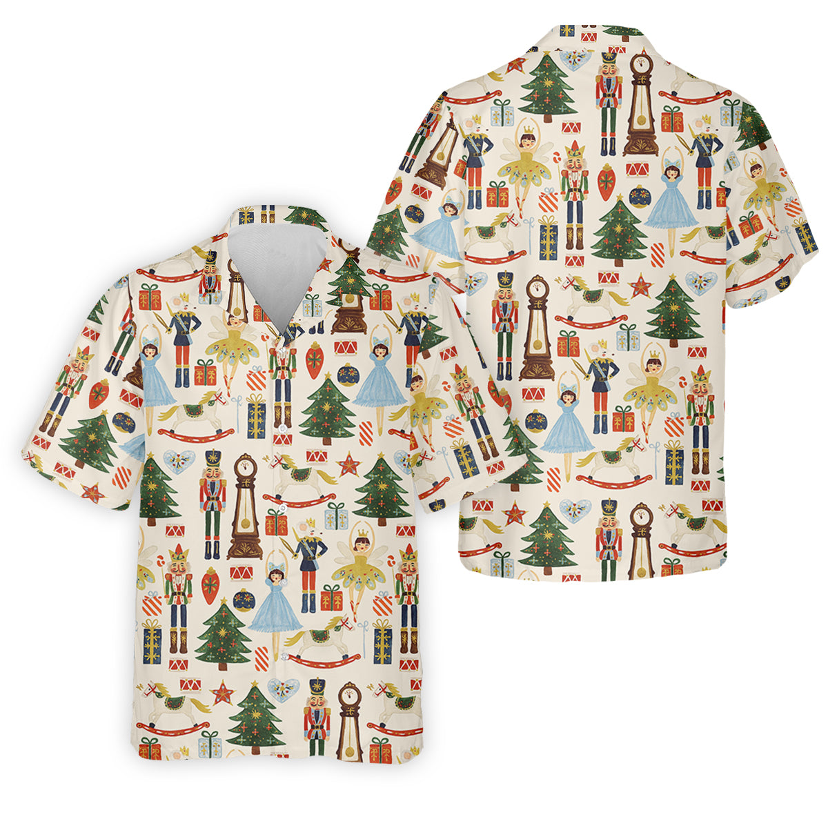Vintage Nutcracker Christmas Golf Shirt, Men's Golf Polo Shirts, Cute Golf Outfit, Golf Gift For Men