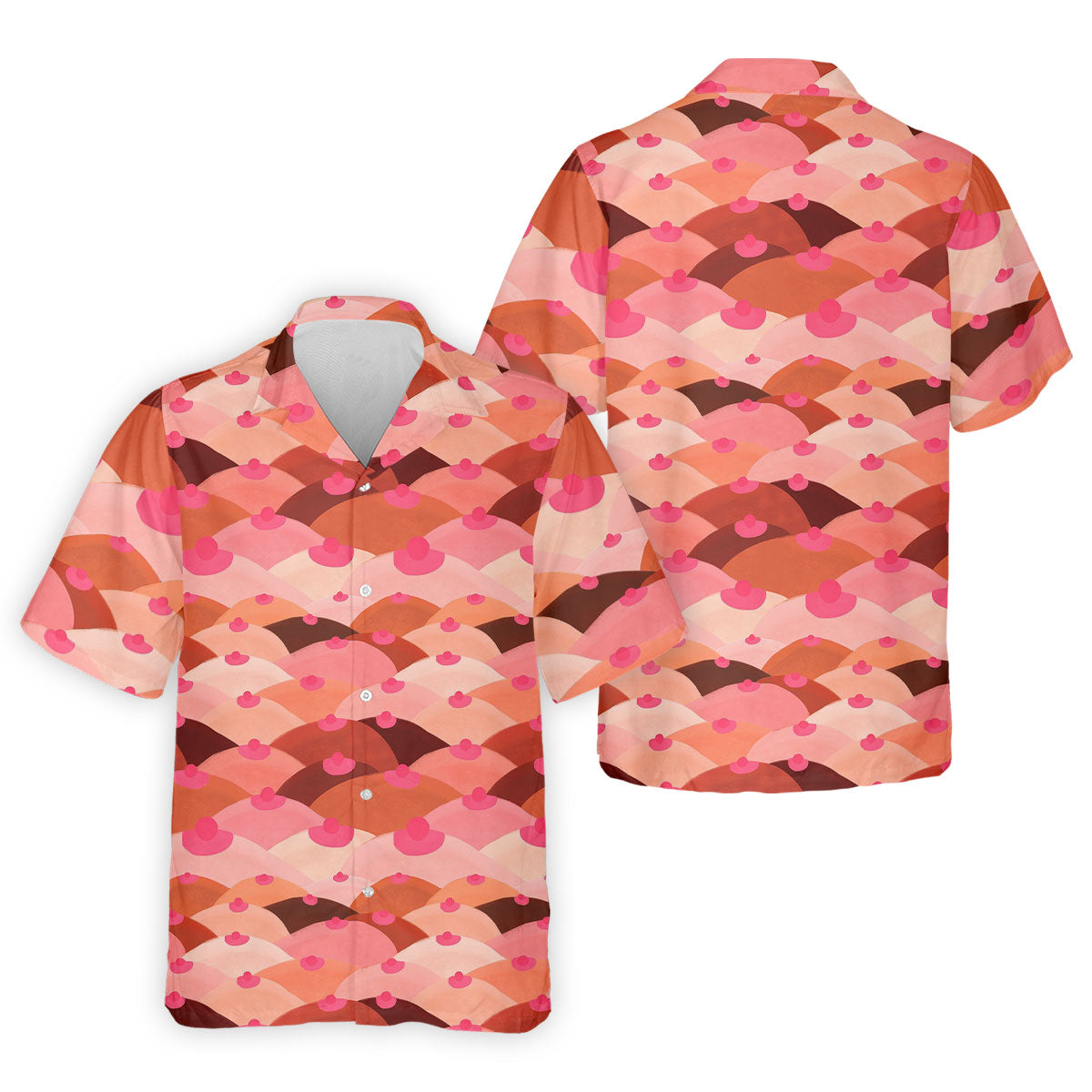 Funny Pink Abstract Body Print Golf Shirt, Men's Golf Shirt, Golf Shirts For Men, Polo Shirts For Men