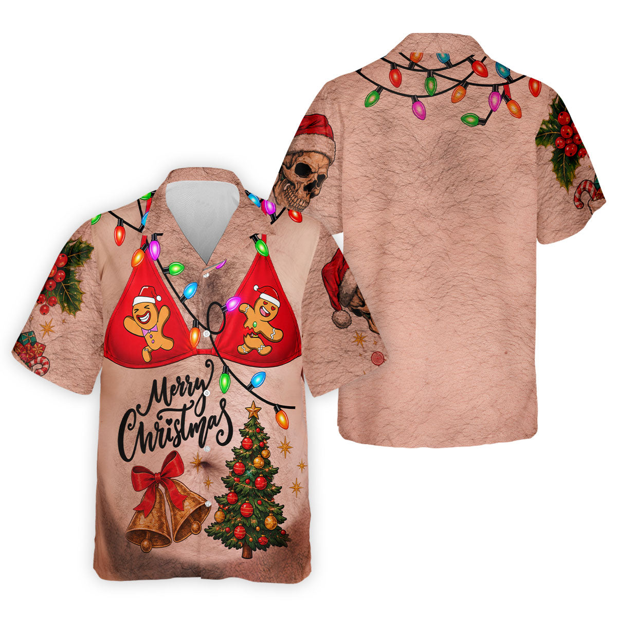 Merry Christmas Gingerbread Bra Polo Shirt, Mens Golf Shirts, Polo Shirts For Men