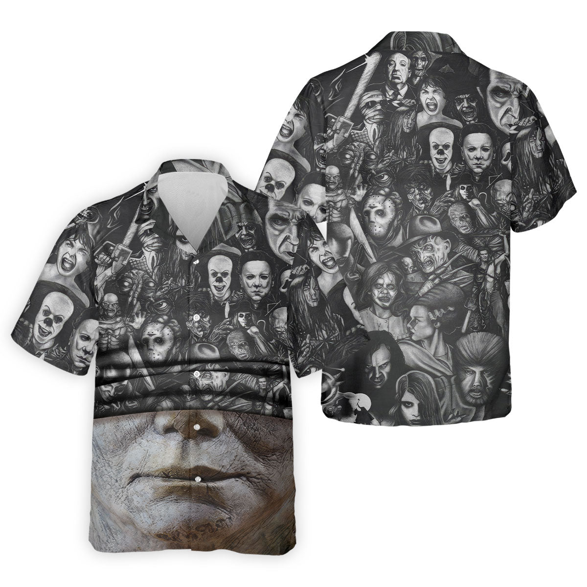 Pale Mask Horror Character Halloween Polo Shirt, Polo Shirts For Men, Mens Golf Apparel