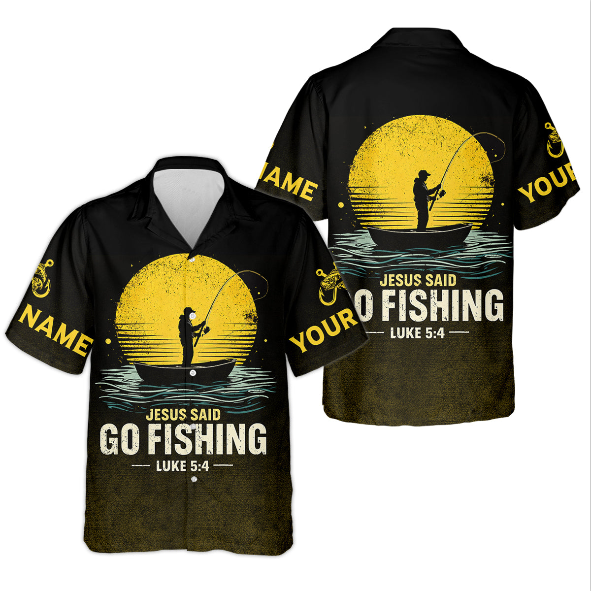 Jesus Said Go Fishing Bible Fishermen Christian Fishing UPF Shirts, Fishing Shirt For Women