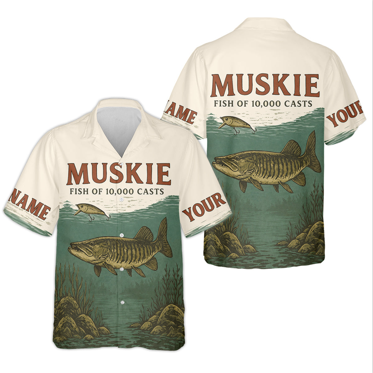 Muskie Fish Of 10000 Casts Vintage Fishing Shirt, Fishing UPF Shirts, Fishing Shirts For Men