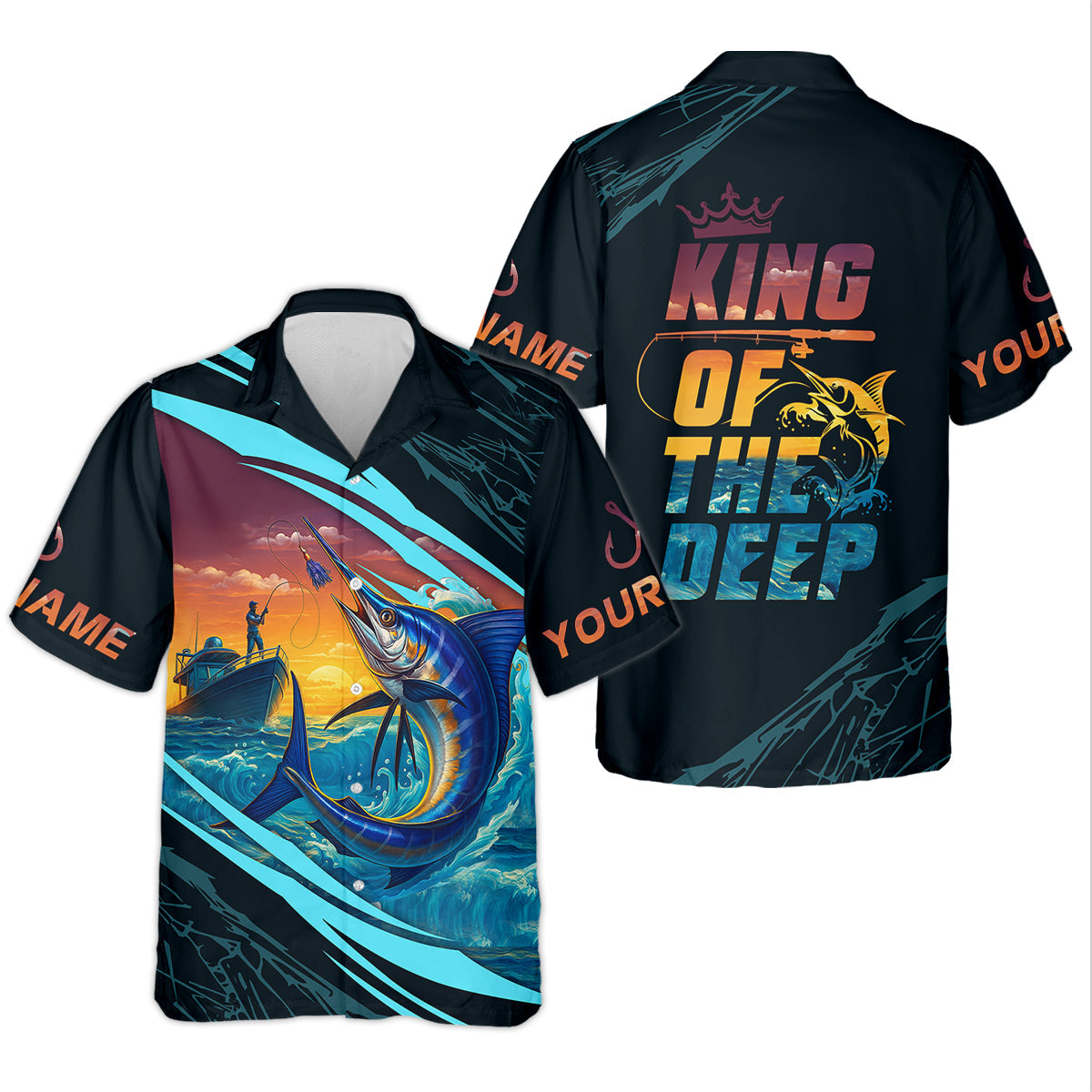 King Of The Deep Swordfish Fishing SPF Shirt For Men, Fishing Gifts For Men, Men's Fishing Shirt