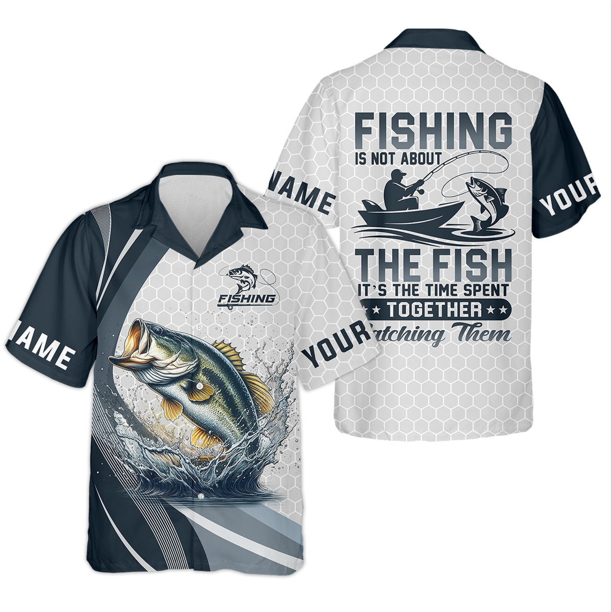 Fishing Is Not About The Fish It's The Time Spent Together Catching Them Fishing UPF Shirts, Women Fishing Shirt