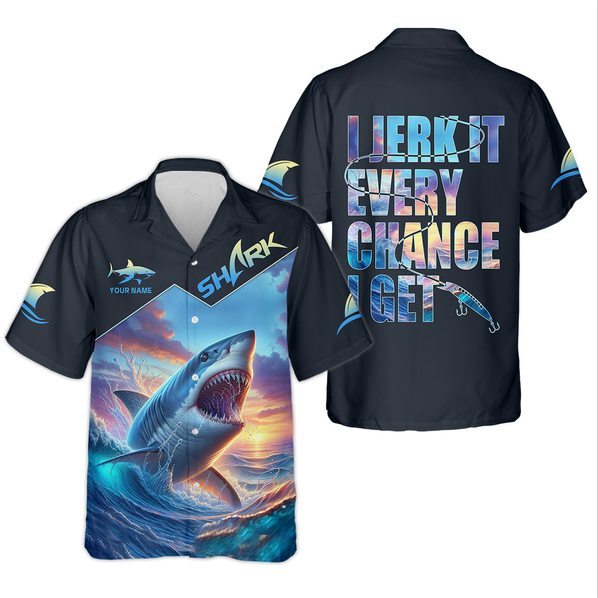 I Jerk It Every Chance I Get Shark Fishing Women SPF Shirt, Funny Fishing Shirt, Women Fishing Shirt