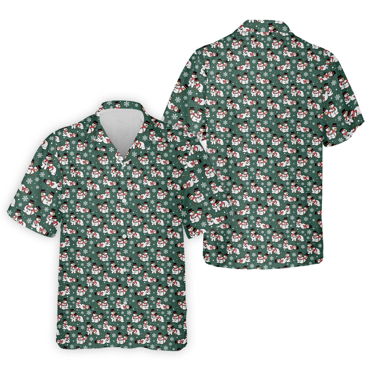 Naughty Snowman Green Golf Shirt, Christmas Golf Shirt, Fun Golf Shirts For Men, Polo Shirts For Men