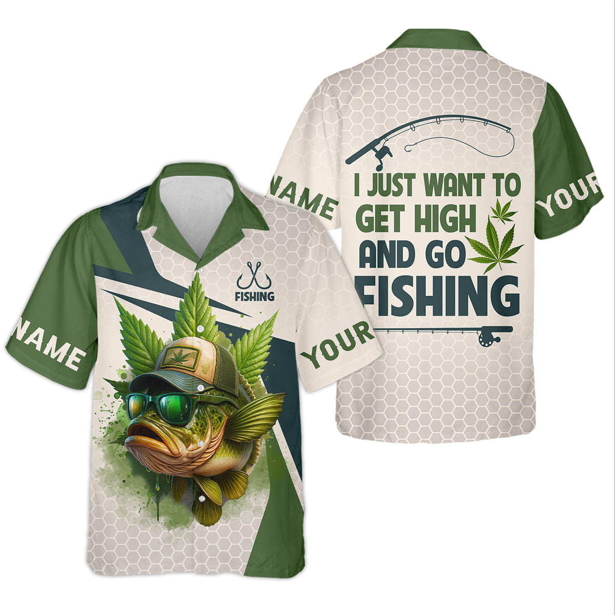 I Just Want To Get High And Go Fishing Largemouth Bass Fishing Women SPF Shirt, Funny Fishing Shirt