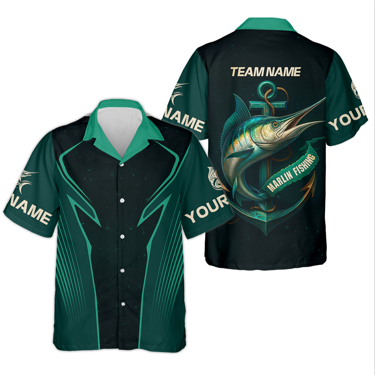 Blue Marlin Fishing Team Shirt, Fishing Jersey, SPF Shirt For Men, Gift For Fisherman, Fishing Shirts