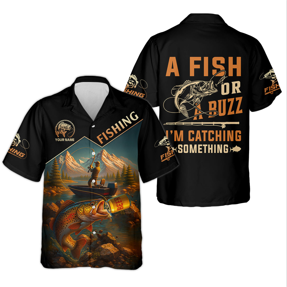 A Fish Or A Buzz I'm Catching Something Fishing UPF Shirts, Performance Fishing Shirts, Women Fishing Shirt
