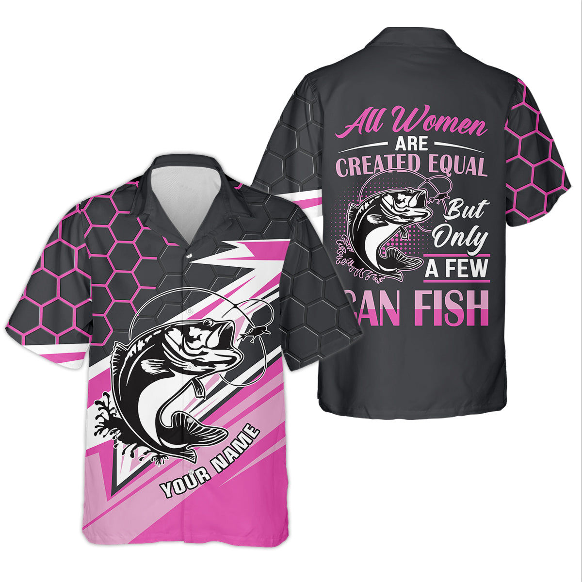 All Women Are Created Equal But Only A Few Can Fish Purple Fishing Shirt, Women SPF Shirt, Female Fishing Shirts