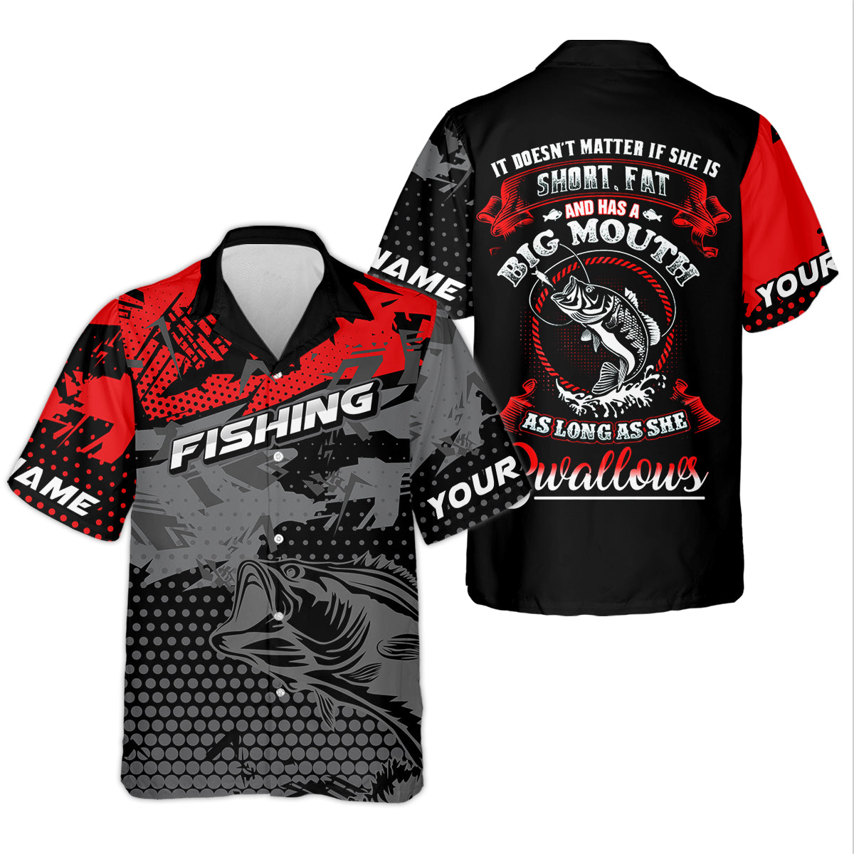 As Long As She Swallows Funny Fishing Shirt, SPF Shirt For Men, Gift For Fisherman, Men's Fishing Shirt