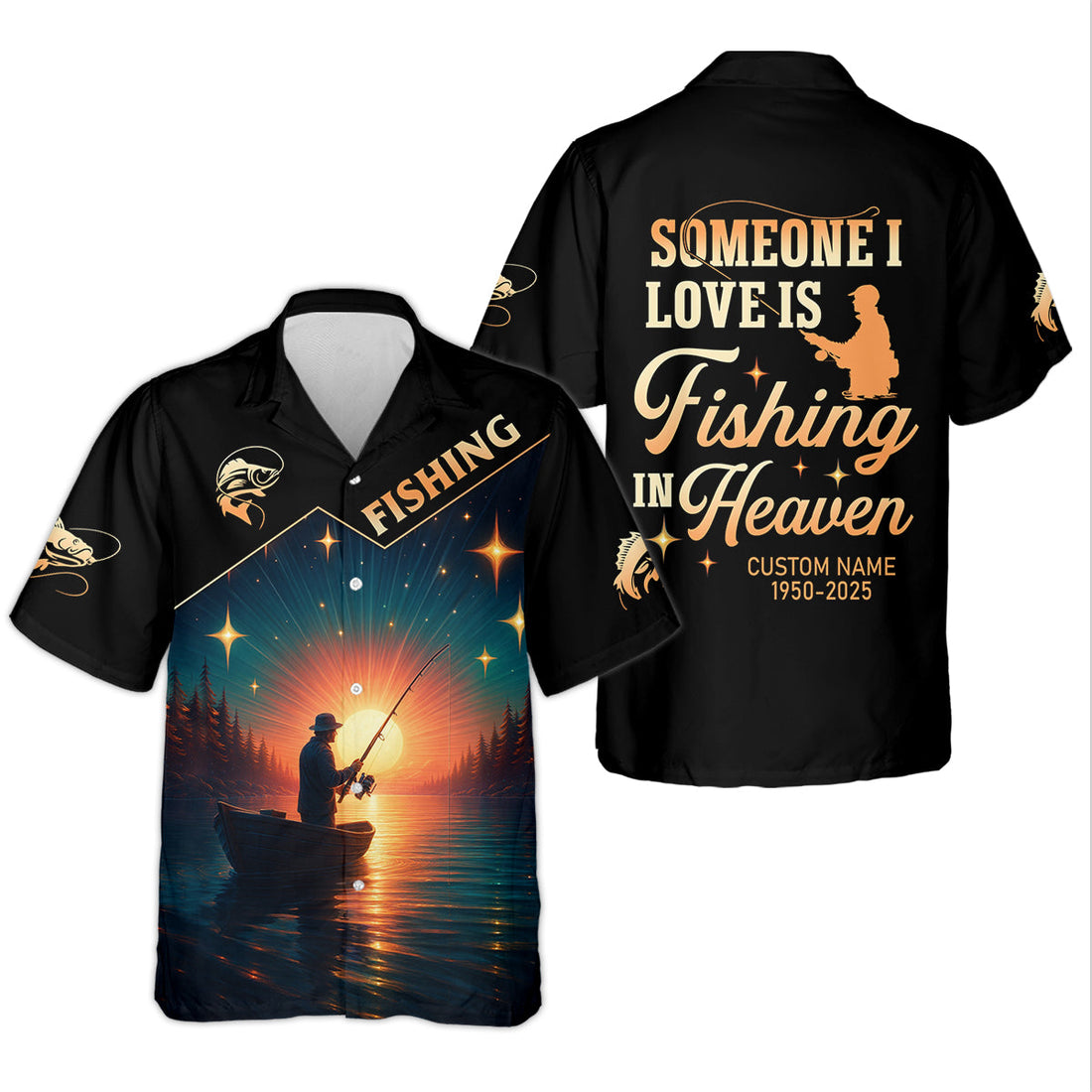 Someone I Love is Fishing in Heaven Shirt, Funny Fishing T-shirt, Women SPF Shirt, Female Fishing Shirts