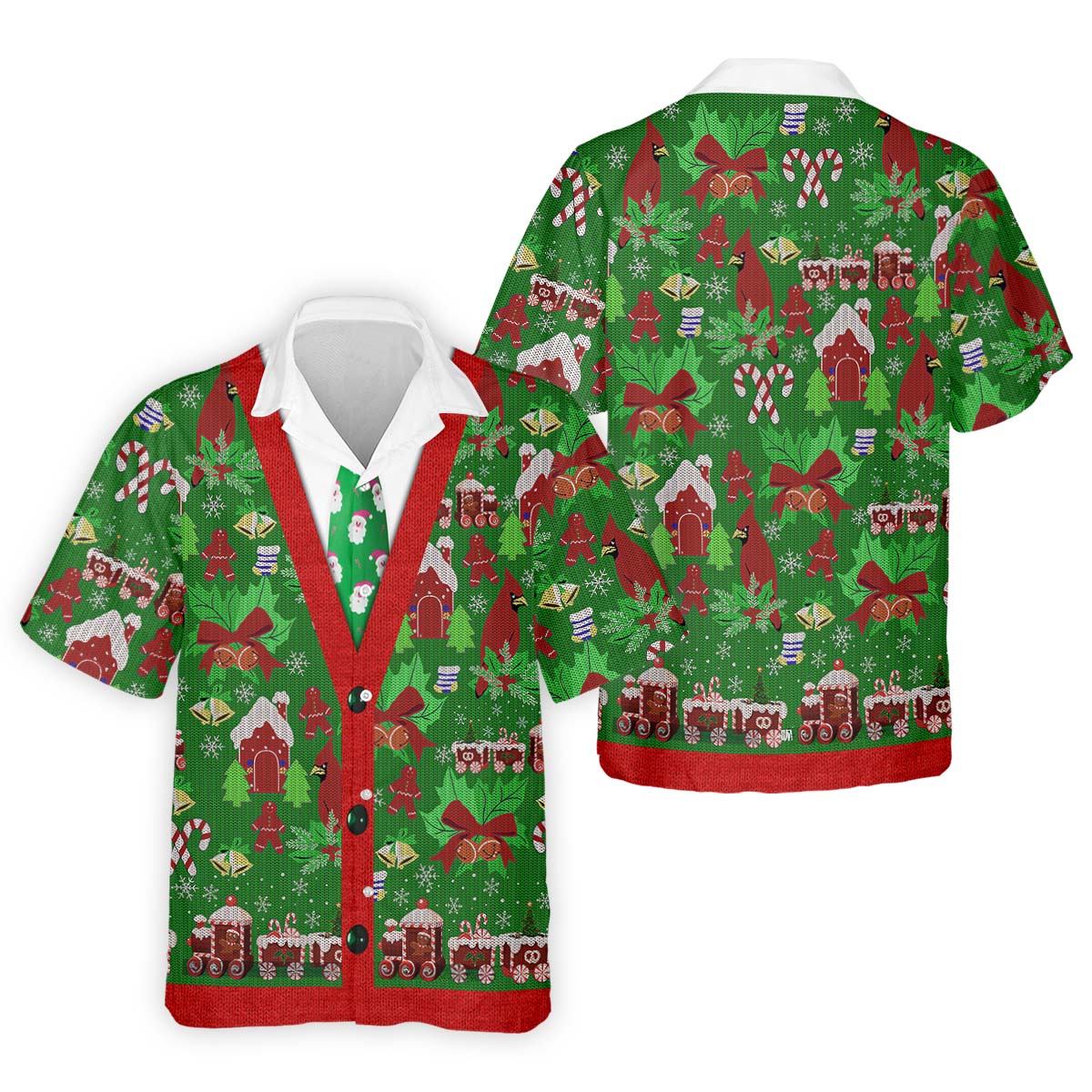 Christmas Pattern Fun Golf Shirts For Men, Christmas Golf Shirt, Unique Gift For Golfer, Polo Shirts For Men