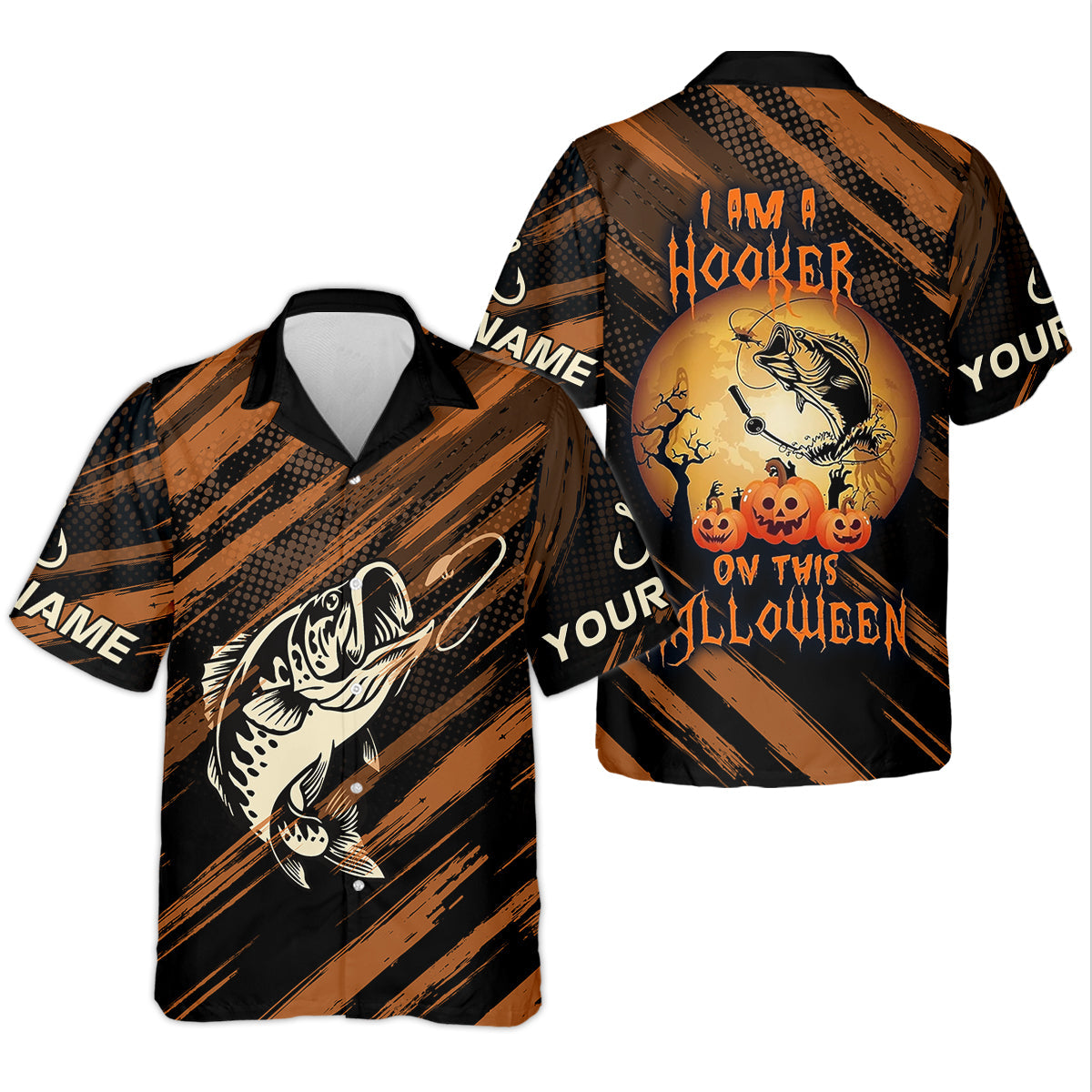 I'm A Hooker On This Halloween Fishing UPF Shirts, Funny Fishing Shirt, Fishing Shirt For Women