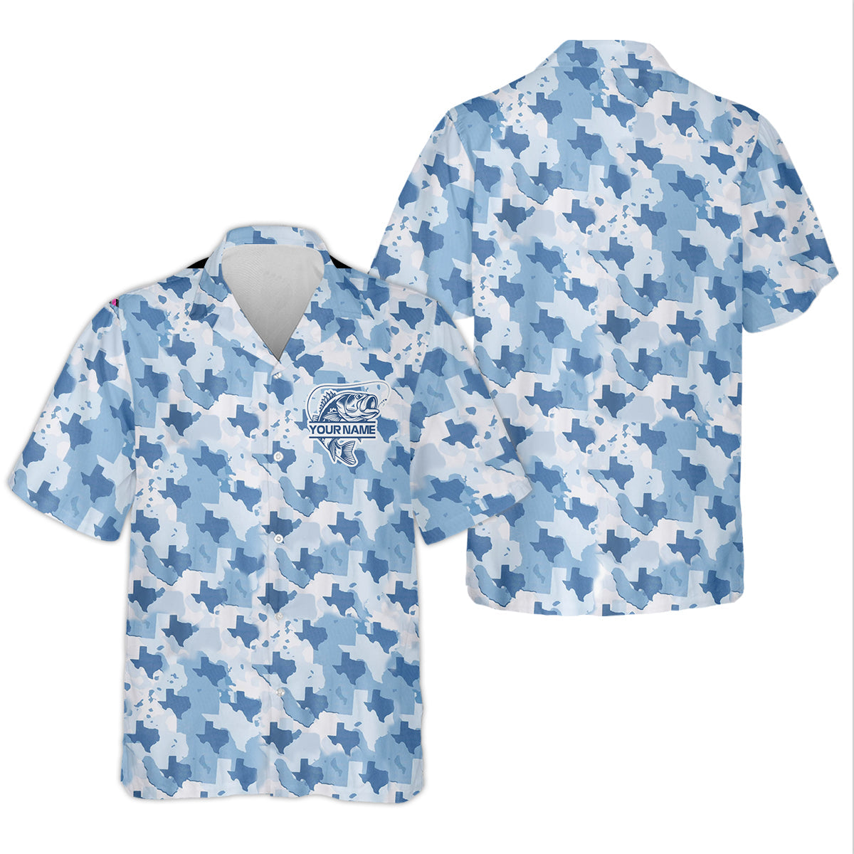 Texas Camo Blue Fishing UPF Shirts, Performance Fishing Shirts, Women SPF Shirt, Female Fishing Shirts