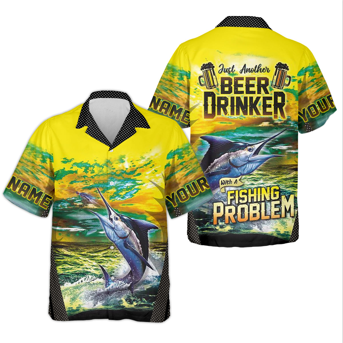 Just Another Beer Drinker With A Fishing Problem Women's Fishing Shirt, UPF Fishing Shirt, Fishing Gifts For Women