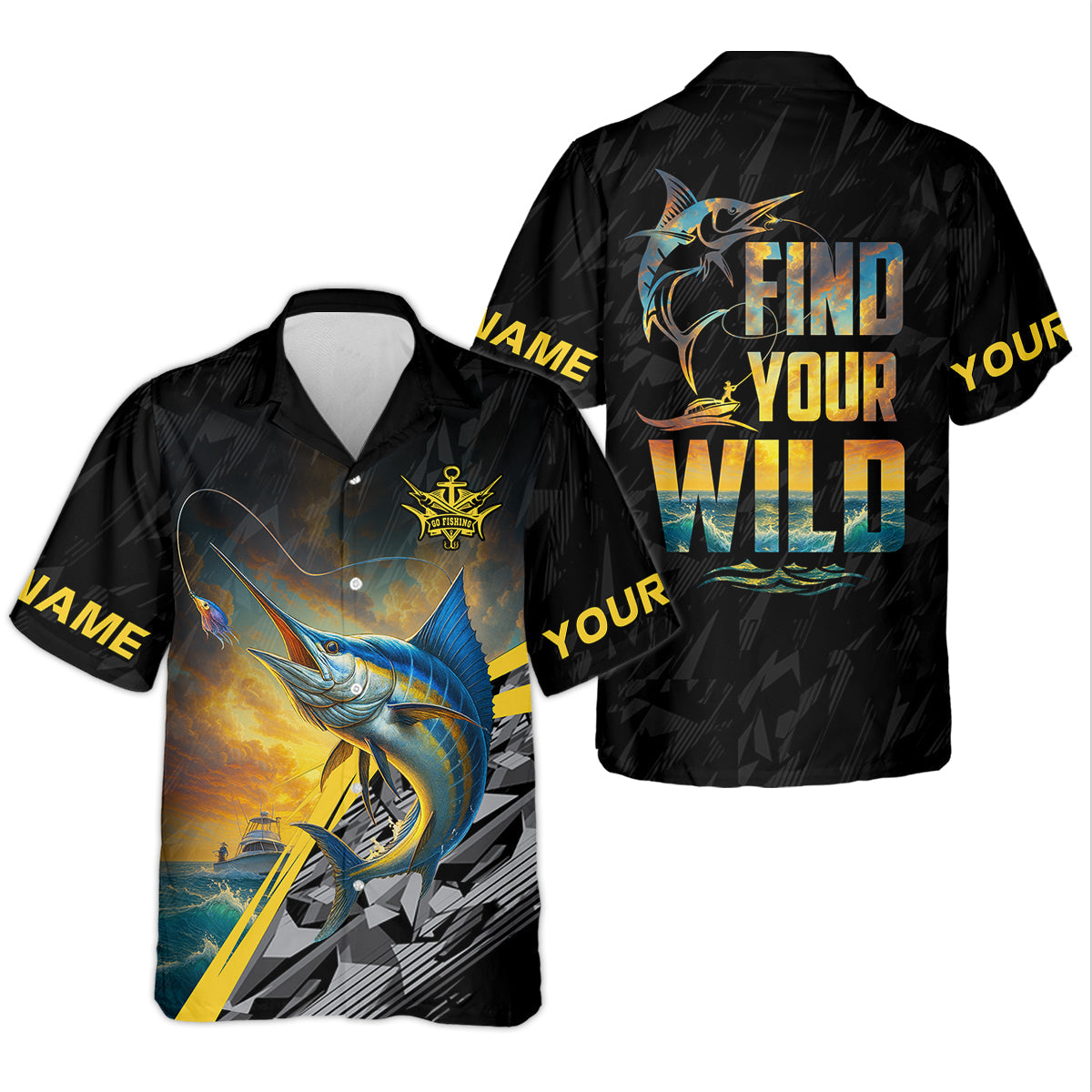 Find Your Wild Swordfish Fishing SPF Shirt For Men, Gift For Fisherman, Men's Fishing Shirt