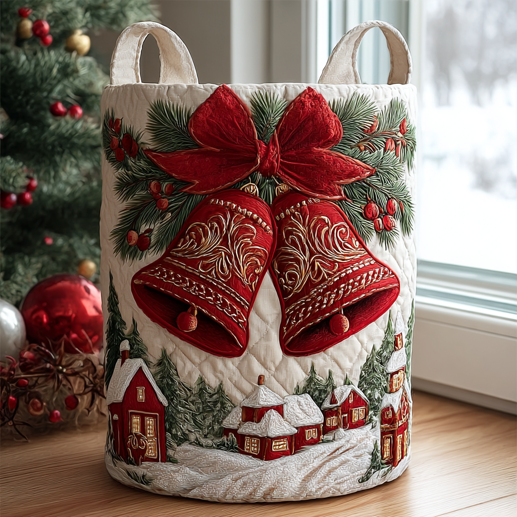 Holiday Bell Laundry Basket Laundry Gifts, Housewarming Gift Ideas, Mother's Day Gifts