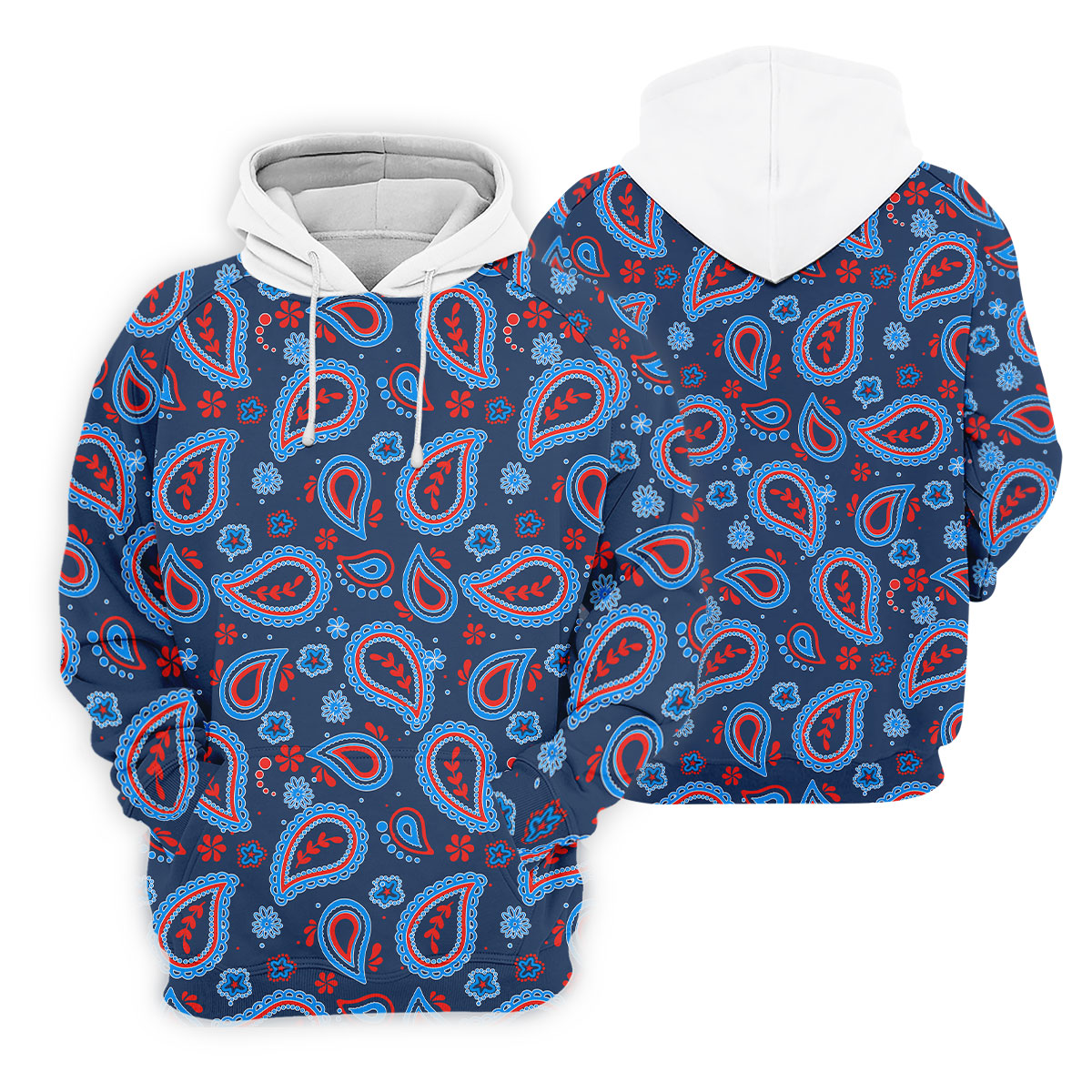 Blue Red Paisley Pattern Golf Polo Shirt, Women's Golf Polo, Golf Shirts For Women