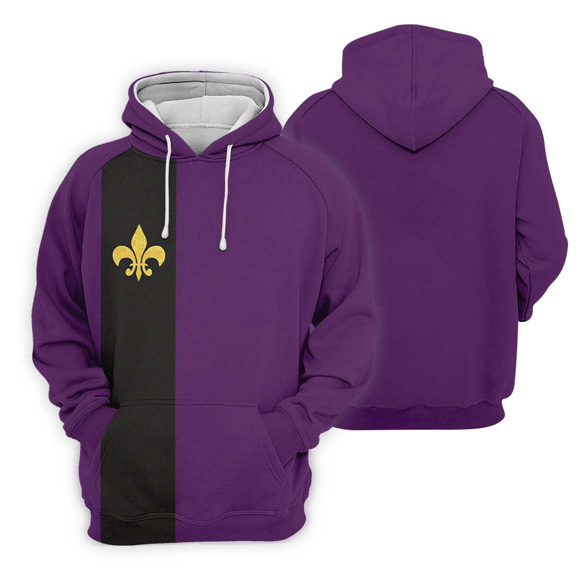 Mardi Gras Fleur De Lis Black Vertical Stripe Purple Golf Shirt, Women's Golf Tops, Ladies Golf Polos