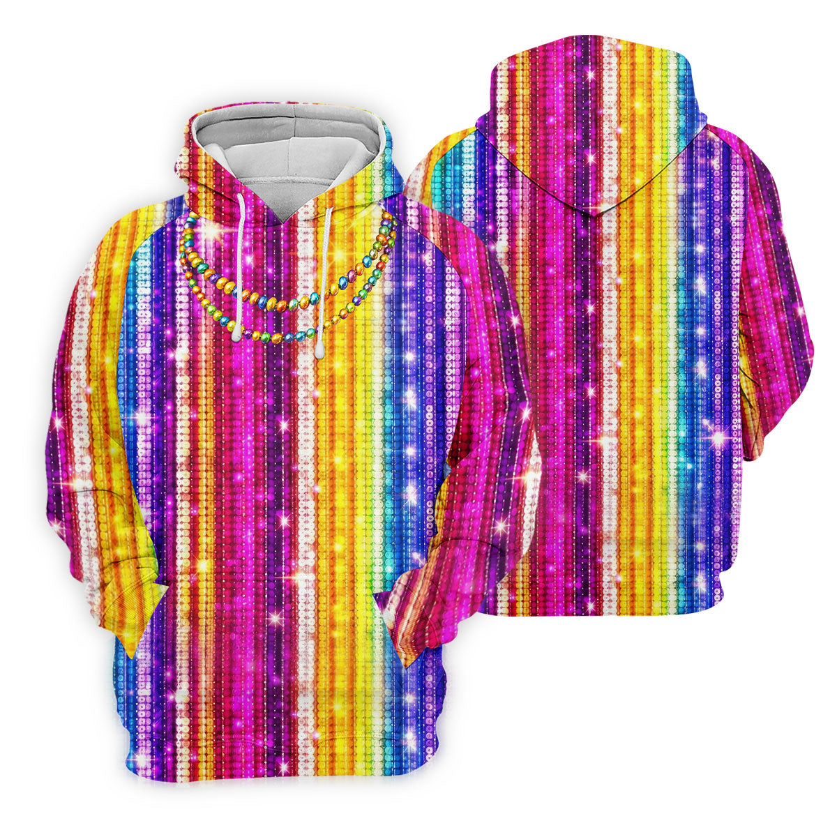 Mardi Gras Sequinned Glitter Print Women's Golf Shirts, Ladies Golf Polos, Golf Shirt For Women