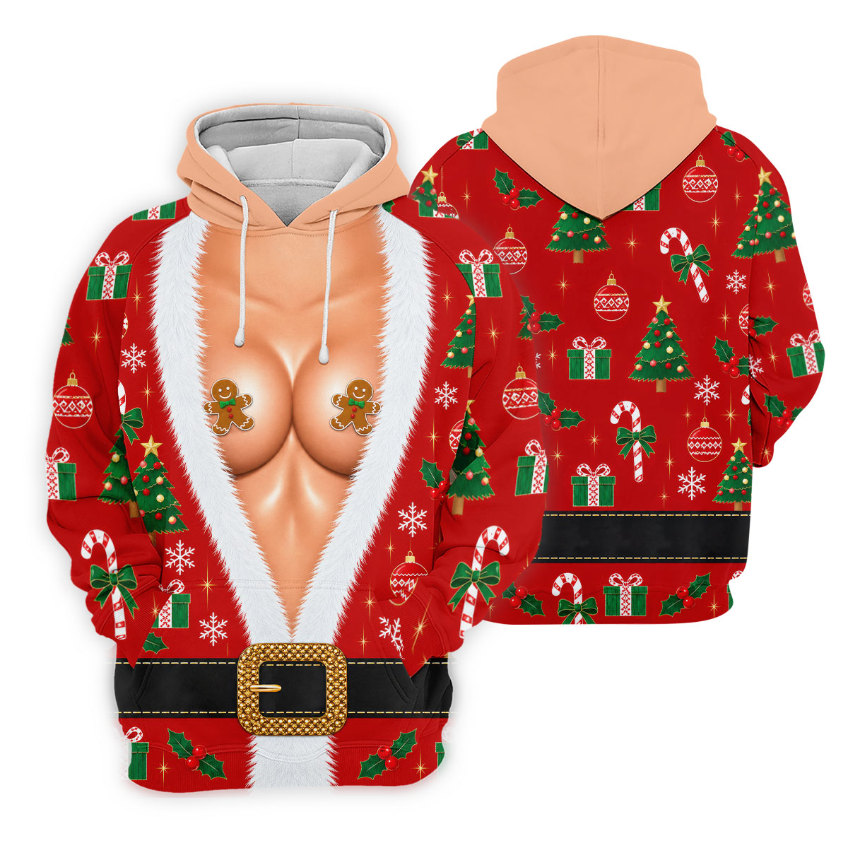 Gingerbread Costume Christmas Golf Shirt, Ladies Golf Shirt, Golf Tops For Women
