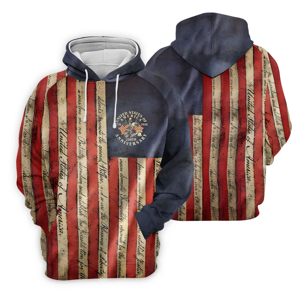 USA 250th Anniversary Distressed Flag Patriotic Golf Shirt, 4th Of July Golf Shirt For Women