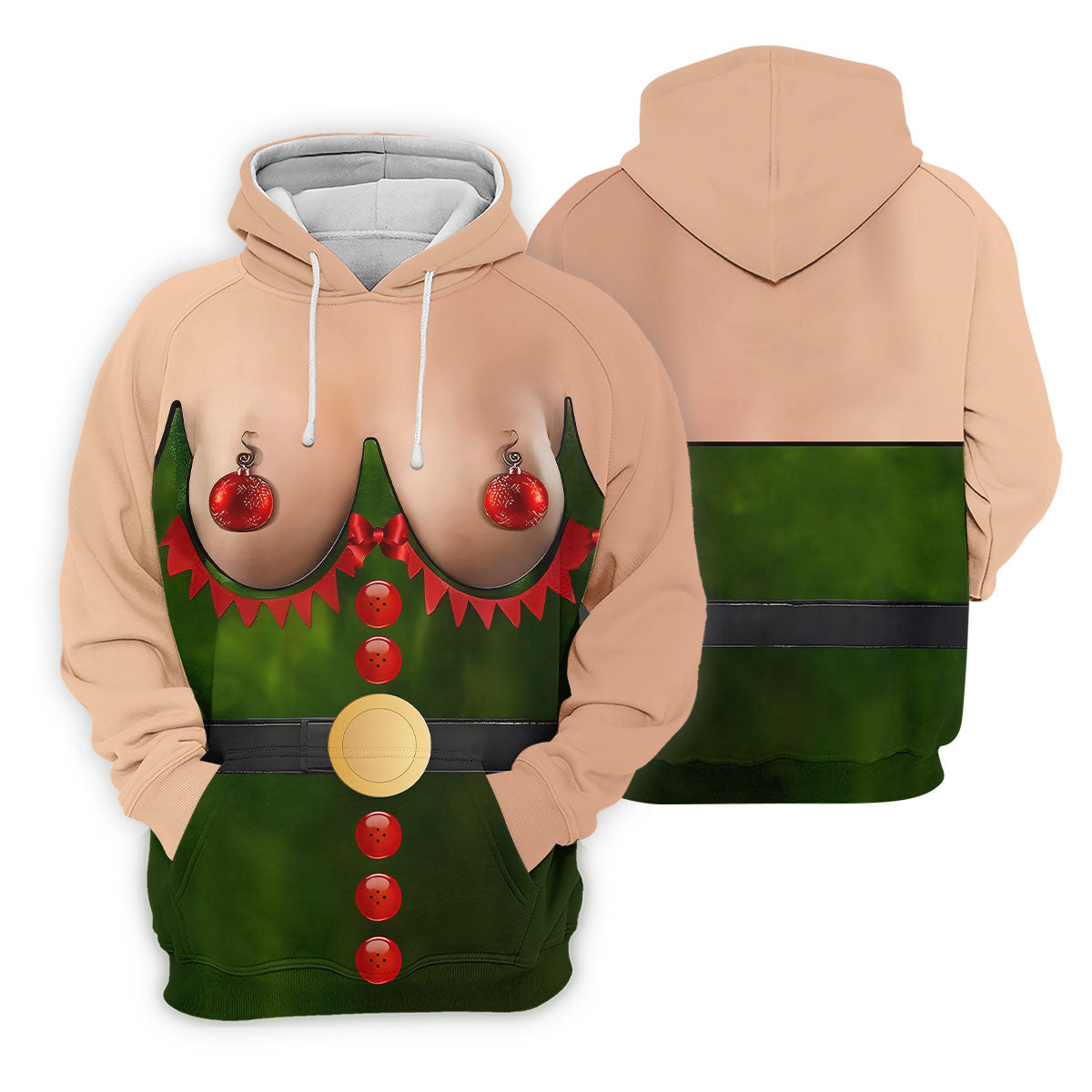 Funny Naughty Elf Costume Women's Golf Shirt, Christmas Shirts For Women, Christmas Golf Shirt
