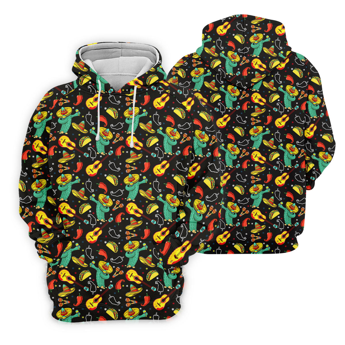 Funny Cactus Mexican Culture Traditions Golf Tops For Men, Cinco De Mayo Celebration Golf Shirts For Men