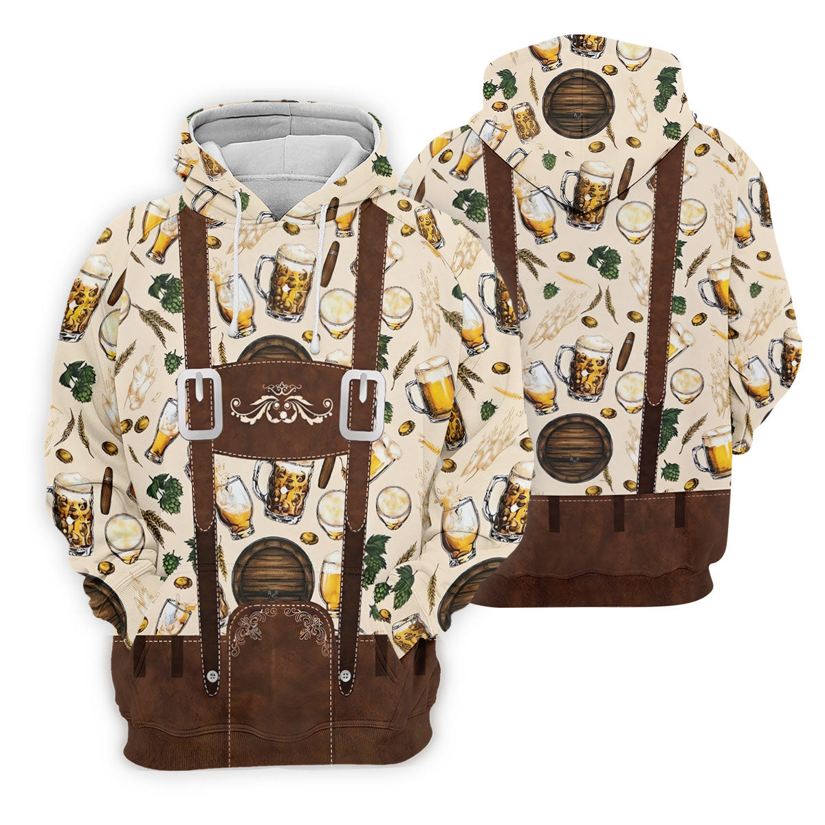 Oktoberfest Lederhosen Beer Pattern Golf Polo Shirt, Hawaiian Golf Shirt, Women’s Golf Polo