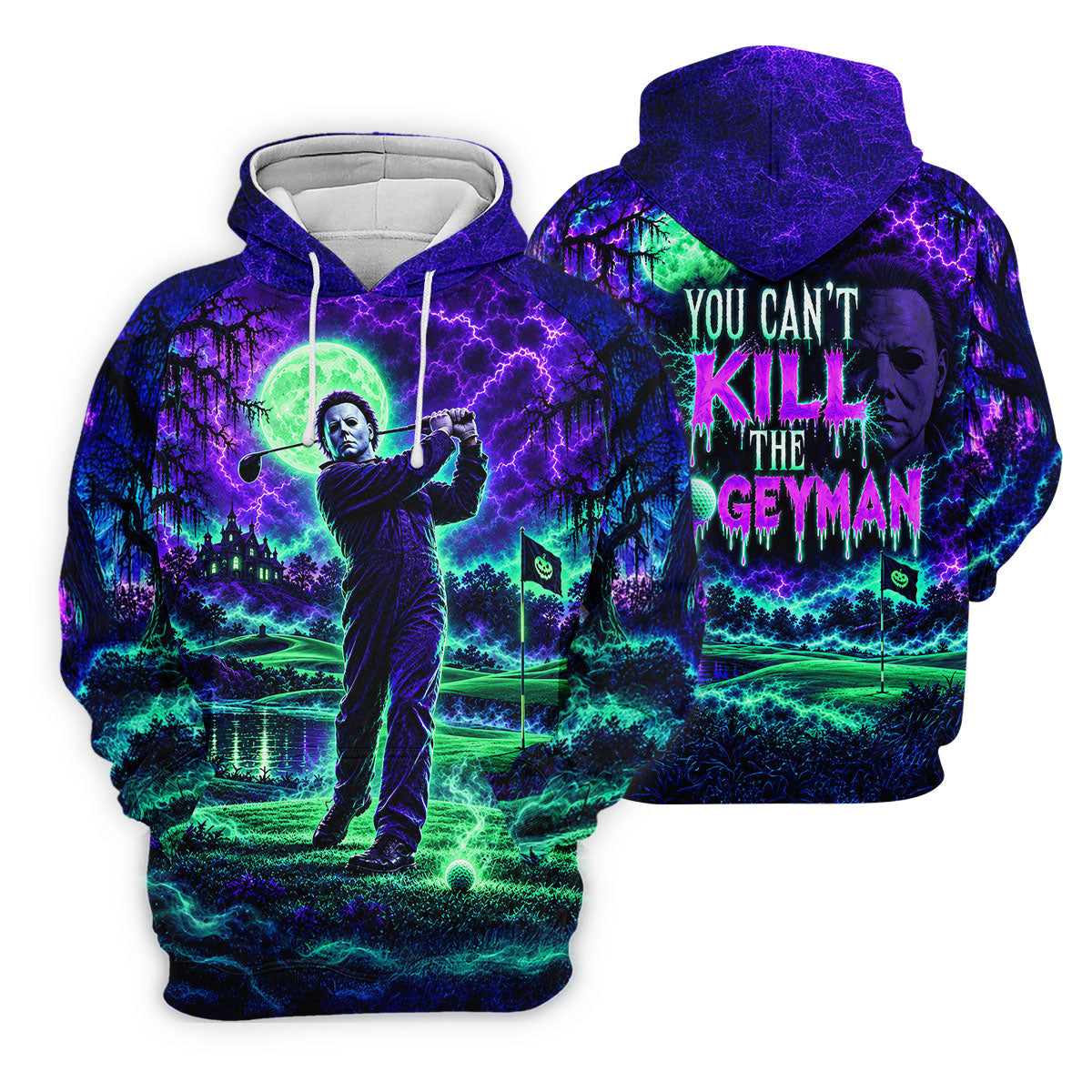 Halloween You Can't Kill The Bogeyman Horror Character Shirt, Mens Polo Shirt, Golf Wear