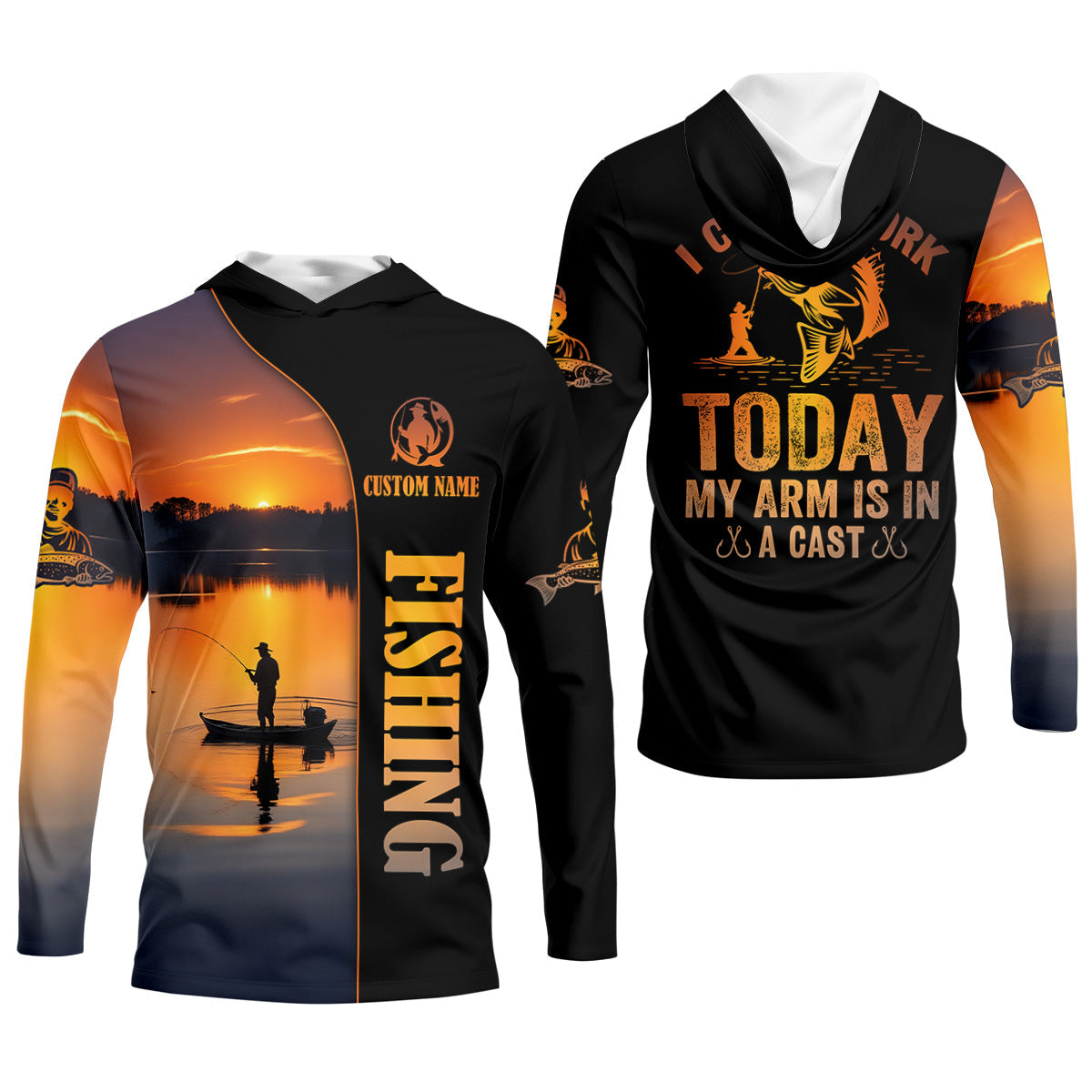 Sunset Fishing Shirt Long Sleeve, Hooded Sun Shirt, Women Fishing Shirt, Camo Shirts For Women