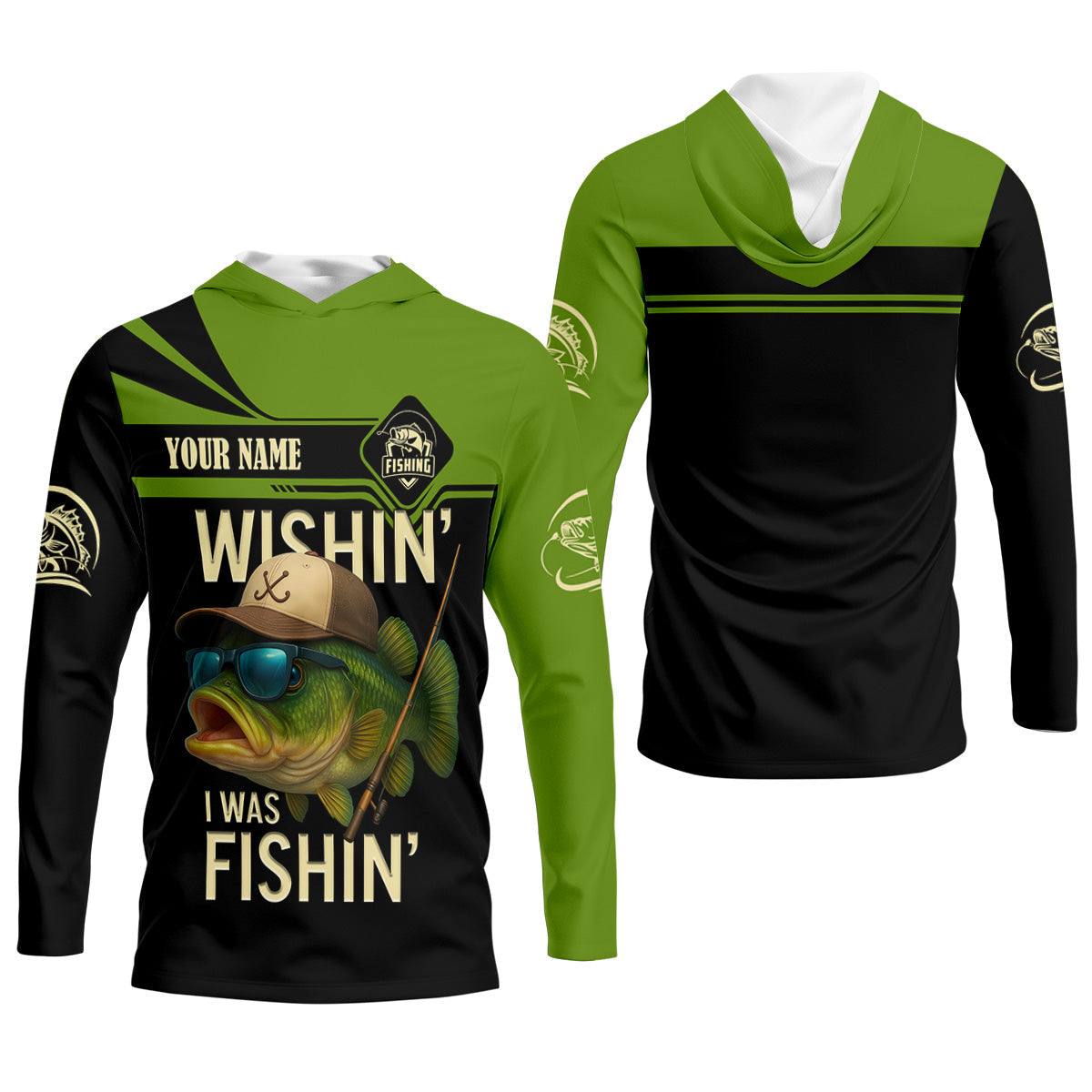Wishing I Was Fishing Funny Fishing Shirt, Bass Fishing Shirt, Women SPF Shirt, Women Fishing Shirt