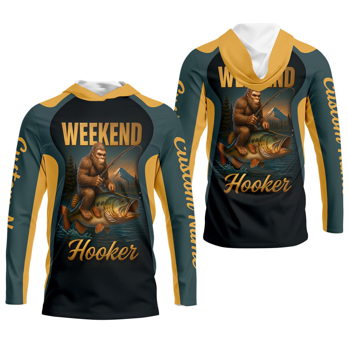 Weekend Hooker Sasquatch Fishing UPF Shirts, Women SPF Shirt, Female Fishing Shirts