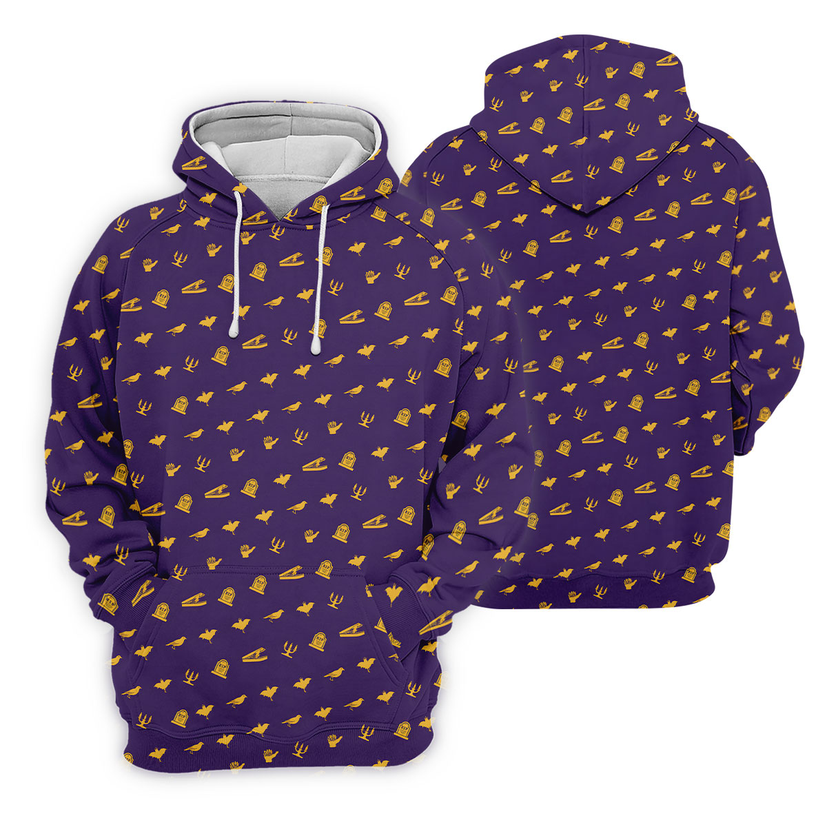Purple Gravestone Bat Halloween Pattern Polo Shirt, Golf Polo For Women, Ladies Golf Top