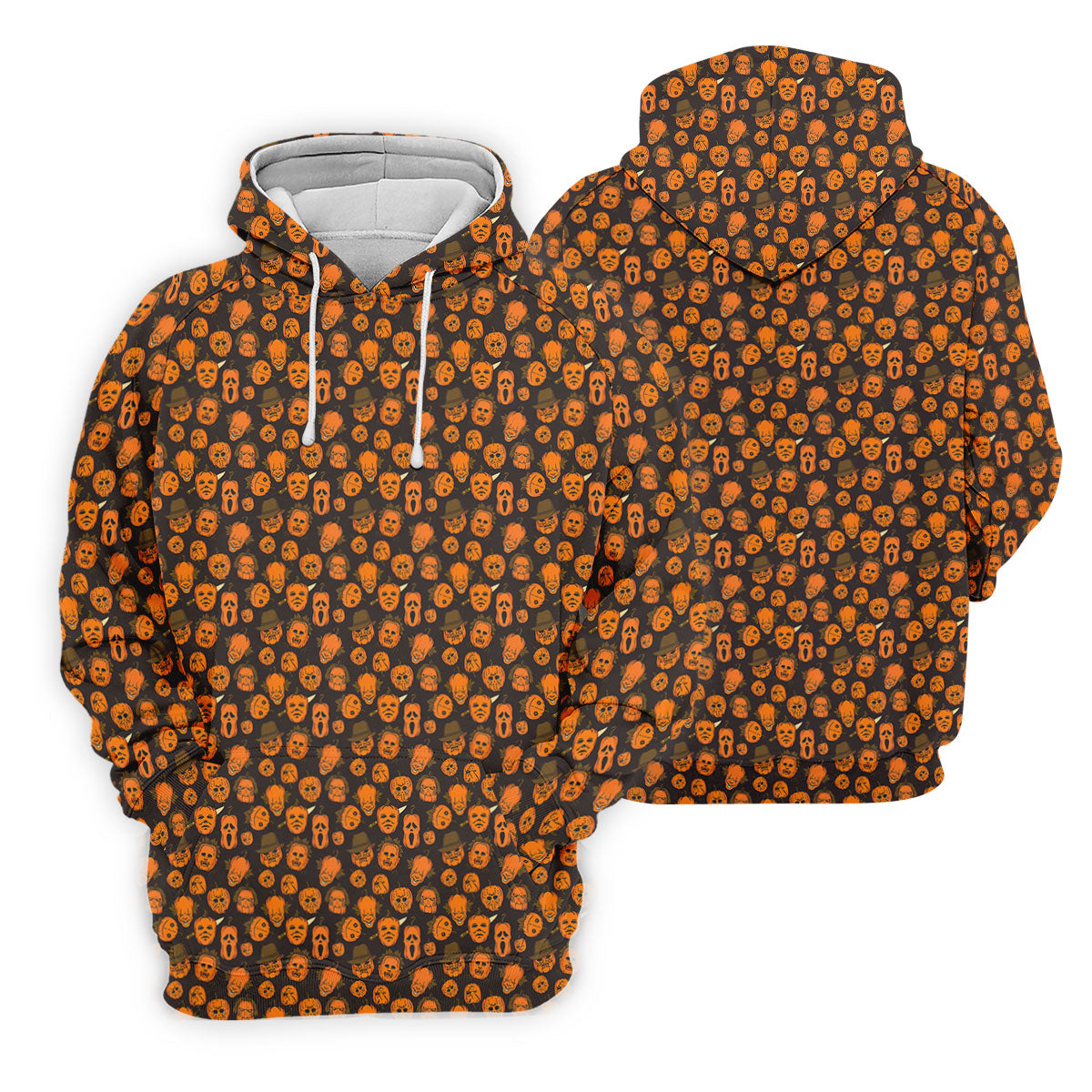 Halloween Horror Character Pumpkin Pattern Golf Shirt, Women’s Golf Polo, Printed Golf Shirt