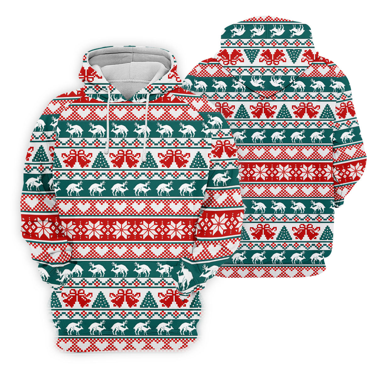 Christmas Reindeer Bells Snowflake Golf Polo Shirt, Mens Golf Shirts, Polo Shirts For Men