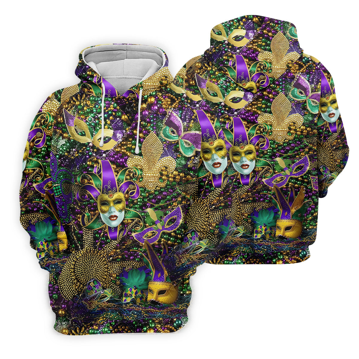 Holiday Mardi Gras Green Purple Gold Women's Golf Tops, Ladies Golf Polos, Golf Gift For Ladies