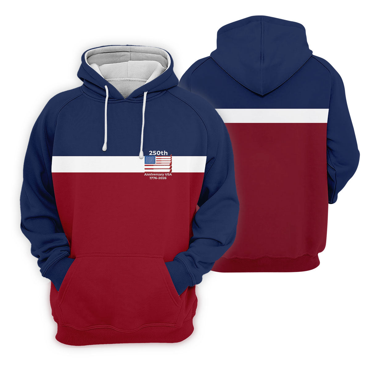 250th Anniversary USA 1776-2026 Red White Blue Ladies Golf Tops, 4th Of July Golf Shirt For Women