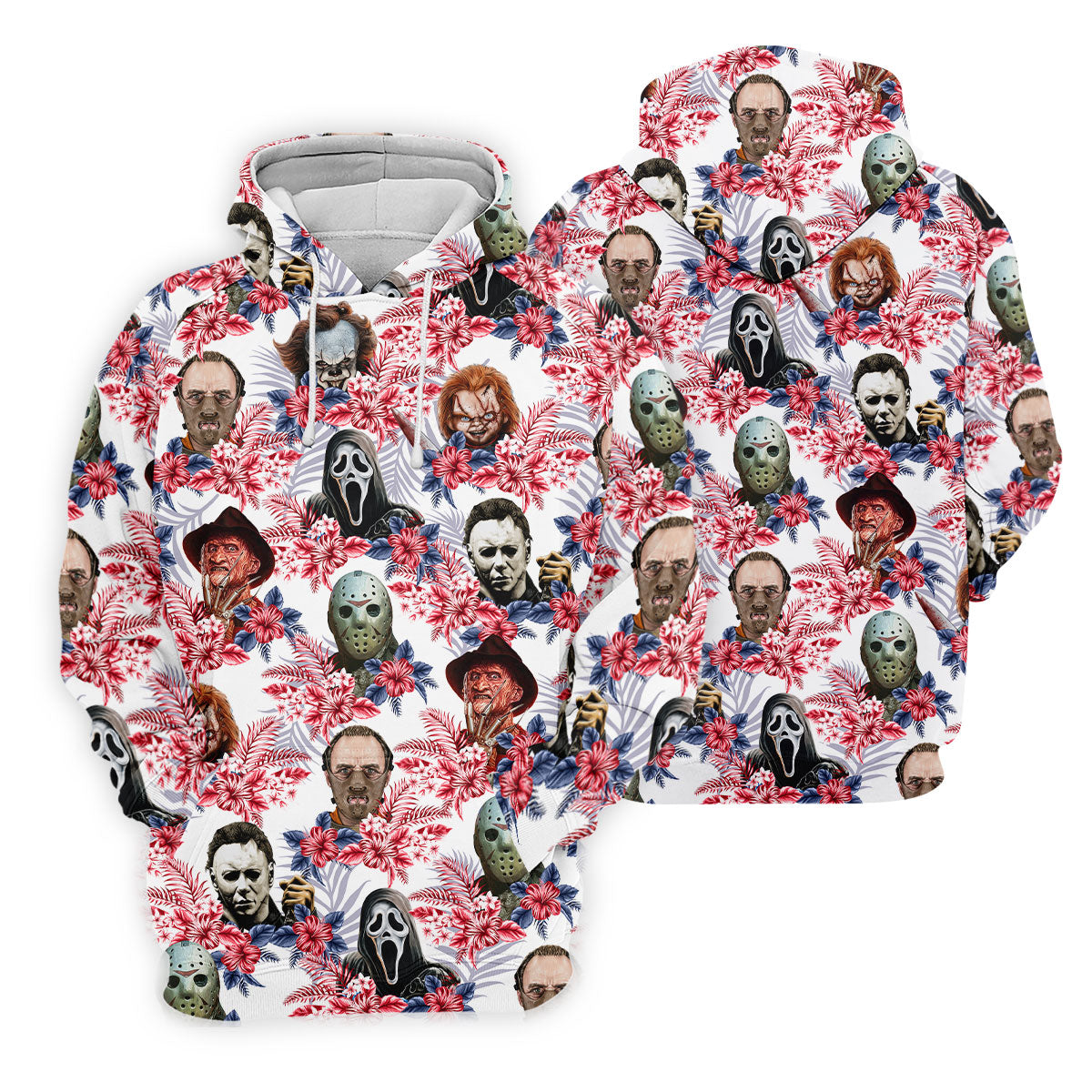 Tropical Horror Character Halloween Golf Shirt, Women's Golf Apparel, Printed Golf Shirt