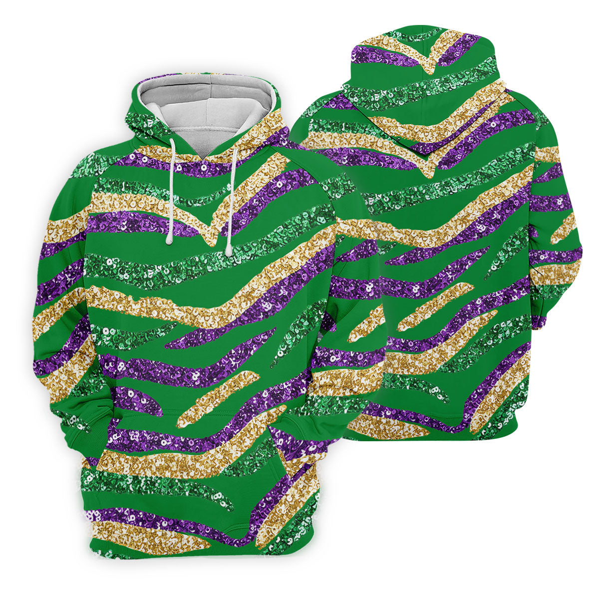 Purple Green Gold Sequin Pattern Green Golf Shirt, Mardi Gras Golf Shirt, Women's Golf Tops, Ladies Golf Shirts
