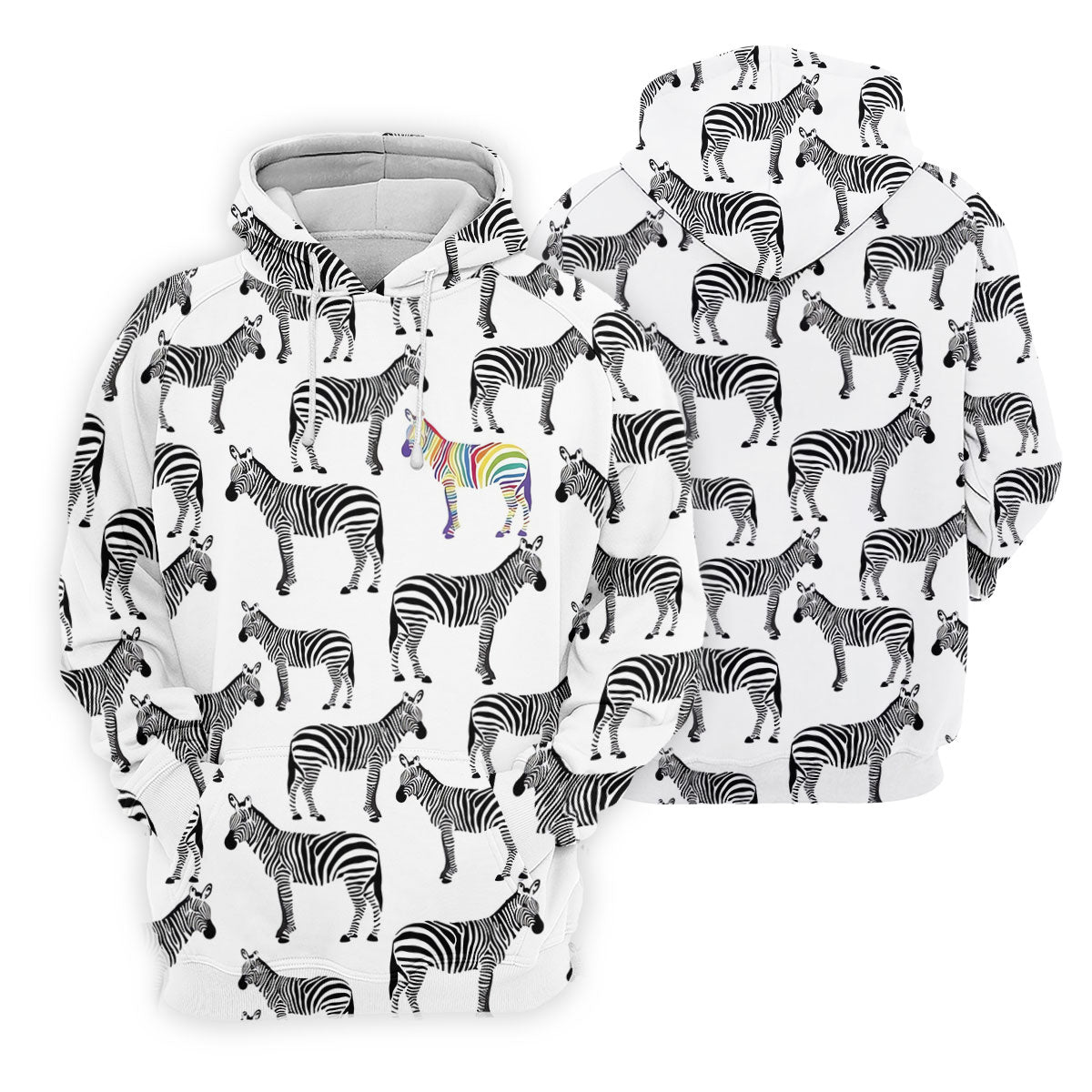Rainbow Zebra Be Yourself Pride Month Support Golf Tops For Men, LGBT Community Polo Shirts For Men
