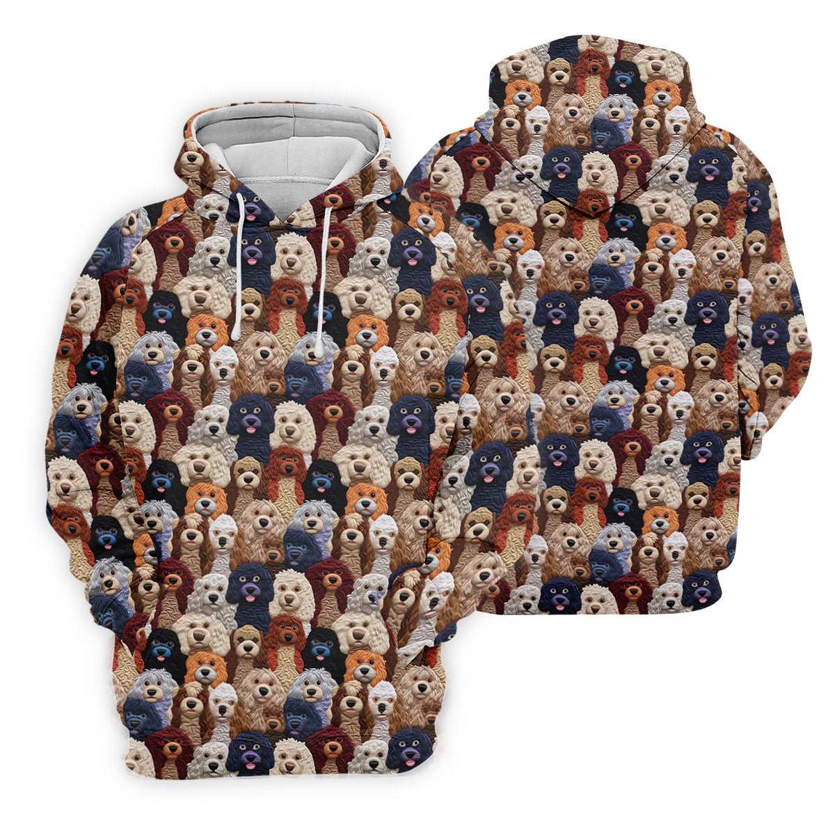 Cartoon Poodle Dog Women's Golf Tops, Gifts For Dog Lovers, Ladies Golf Polos, Golf Gift For Ladies