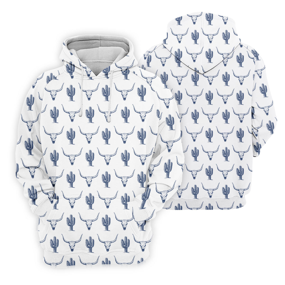 Western Longhorn And Cactus Pattern Golf Shirt, Women's Golf Shirt, Hawaiian Golf Shirt, Golf Polo For Women