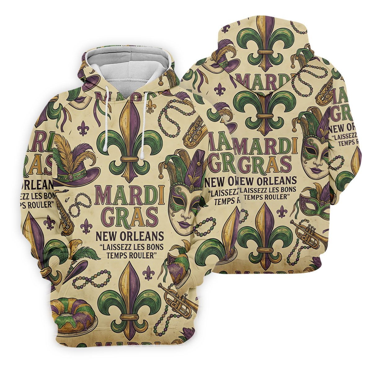 Mardi Gras New Orleans Fleur De Lis Carnival Hat Women's Golf Tops, Ladies Golf Shirts, Ladies Golf Polos