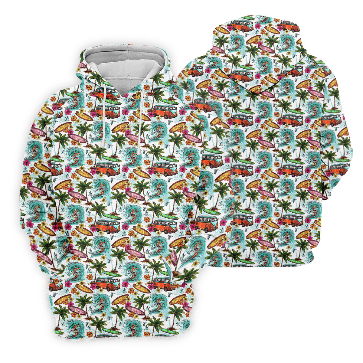Tropical Trip Big Wave Riders Hawaiian Golf Shirt, Polo Shirts For Men, Golfing Apparel