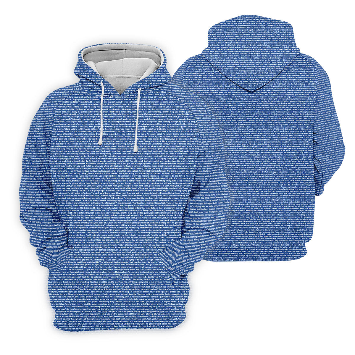 Blue Text Pattern Golf Polo Shirt, Golf Polo Shirts For Men, Mens Golf Apparel