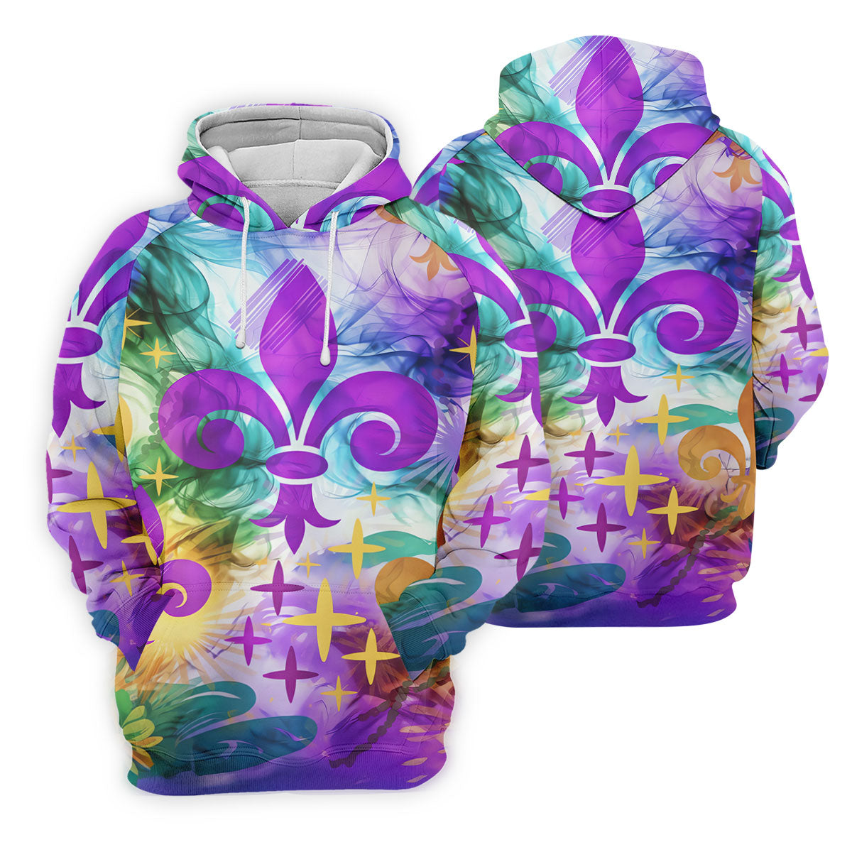 Mardi Gras Festival Fleur De Lis Symbol Purple Green Gold Women's Golf Tops, Ladies Golf Polos